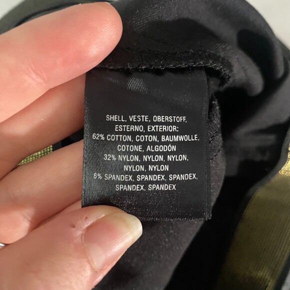 Anthropologie Essential Skinny Damask Print Ankle Pant - Black 4 - Picture 6 of 7